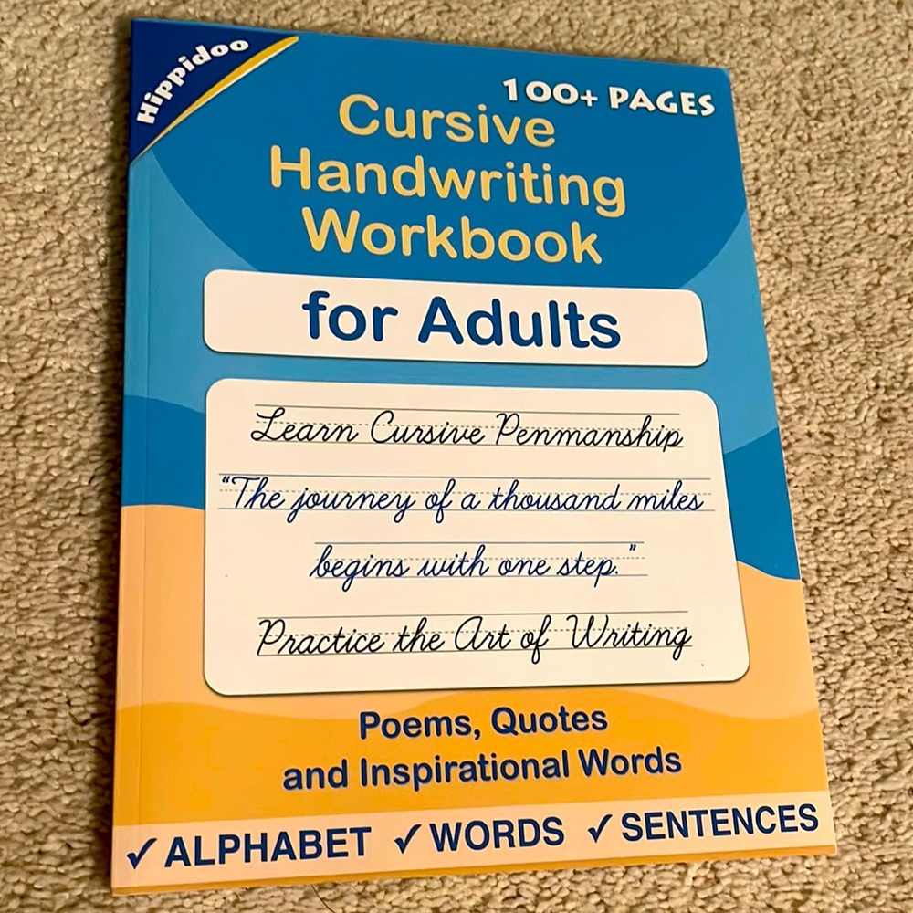 Cursive Handwriting Workbook for Adults - Paper Back